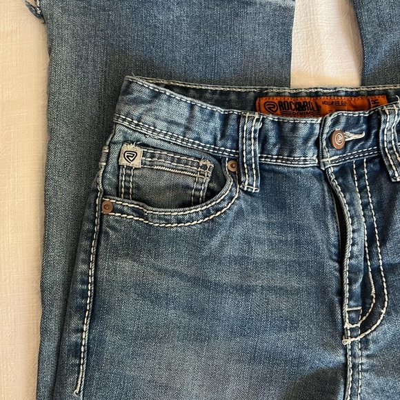 314.ROCK & ROLL DENIM BOYS' LIGHT WASH VINTAGE BOOTCUT JEANS - Picture 4 of 8